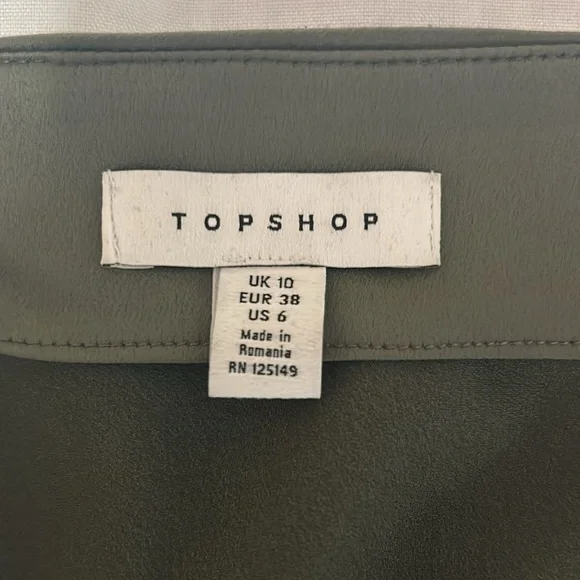 Topshop Cowl Neck Green Satin Asymmetrical Mini Dress - Picture 3 of 3